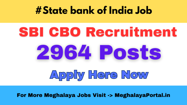 SBI CBO Recruitment 2025 – 2964 Circle Based Officer Posts