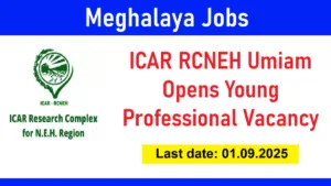 ICAR RCNEH Umiam 2025 – Young Professional-I Opportunity
