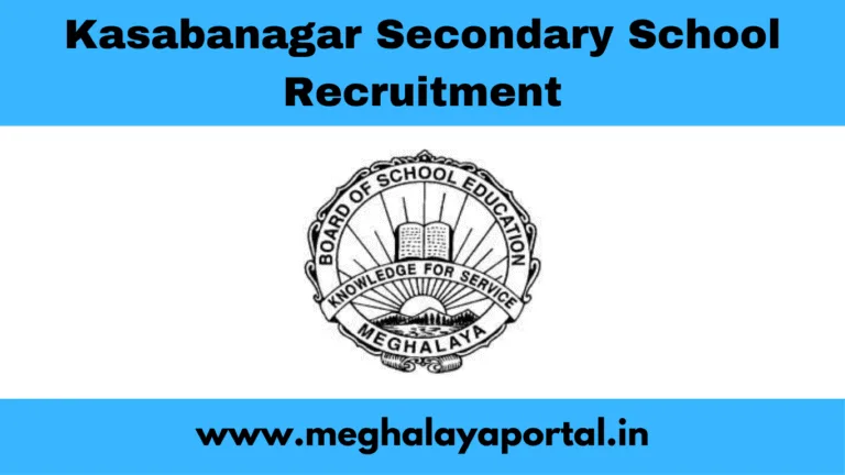 Kasabanagar Secondary School Recruitment 2025
