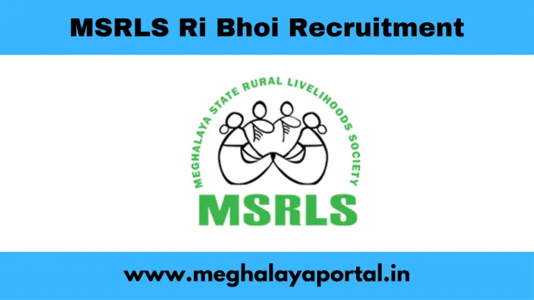MSRLS Ri Bhoi Recruitment 2025 – Apply for 2 Block Office Assistant Posts