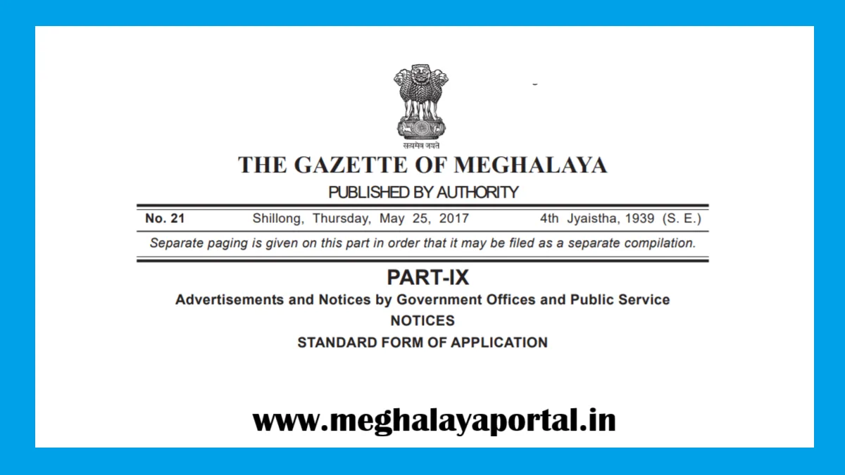 Meghalaya Standard Form of Application – Download PDF & How to Fill