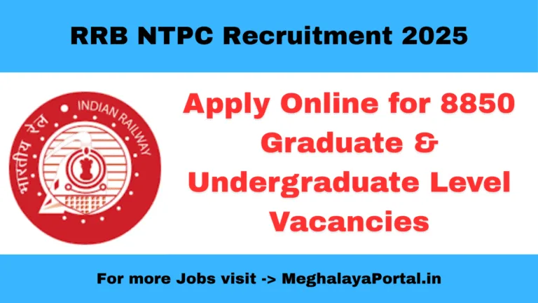 RRB NTPC Recruitment 2025 – Apply Online for 8850 Graduate & Undergraduate Level Vacancies
