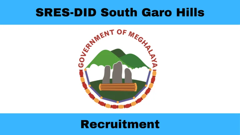 SRES-DID South Garo Hills Recruitment 2025 – Apply for APO and DEO Posts