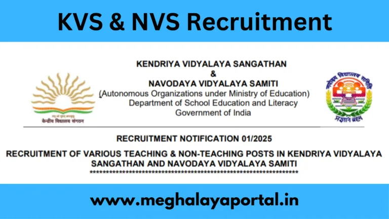 KVS & NVS Recruitment 2025 – 9126 Teaching & Non-Teaching Posts