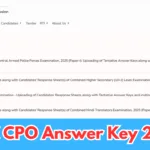 SSC CPO Answer Key 2025 Released for Paper 1 at ssc.gov.in