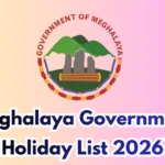 Meghalaya Government Holiday List 2026 - Download PDF