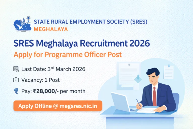 SRES Meghalaya Recruitment 2026 – Apply for Programme Officer (IEC) Post