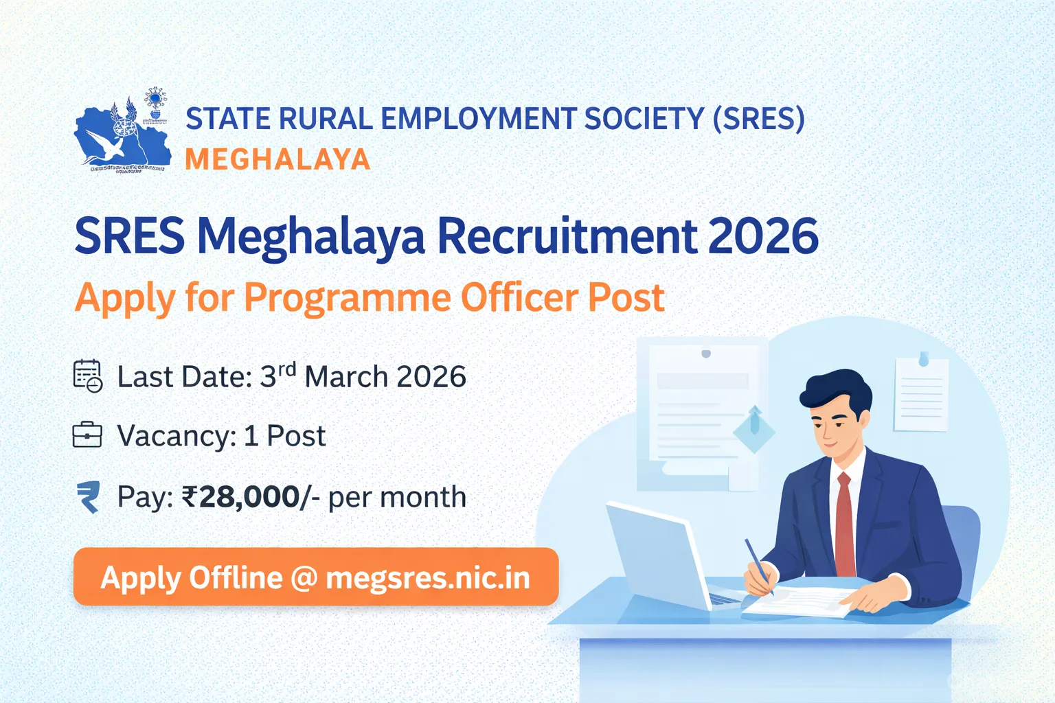SRES Meghalaya Recruitment 2026 – Apply for Programme Officer (IEC) Post