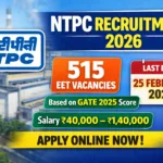 NTPC Recruitment 2026: 515 Engineering Executive Trainee Vacancies