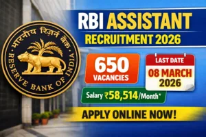RBI Assistant Recruitment 2026: 650 Vacancies, Apply Online