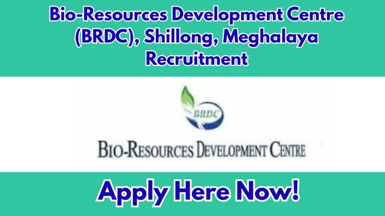 BRDC Meghalaya Recruitment 2026