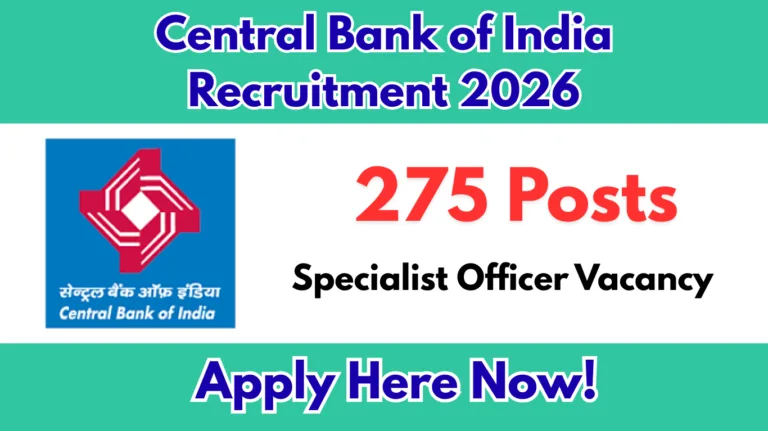 Central Bank of India Recruitment 2026