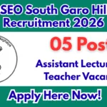 DSEO South Garo Hills Recruitment 2026 – 05 Assistant Lecturer & Teacher Posts