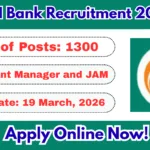 IDBI Bank Recruitment 2026: Apply Online for 1300 Assistant Manager & JAM Posts