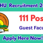 NEHU Guest Faculty Recruitment 2026 – Apply Online for 111 Posts