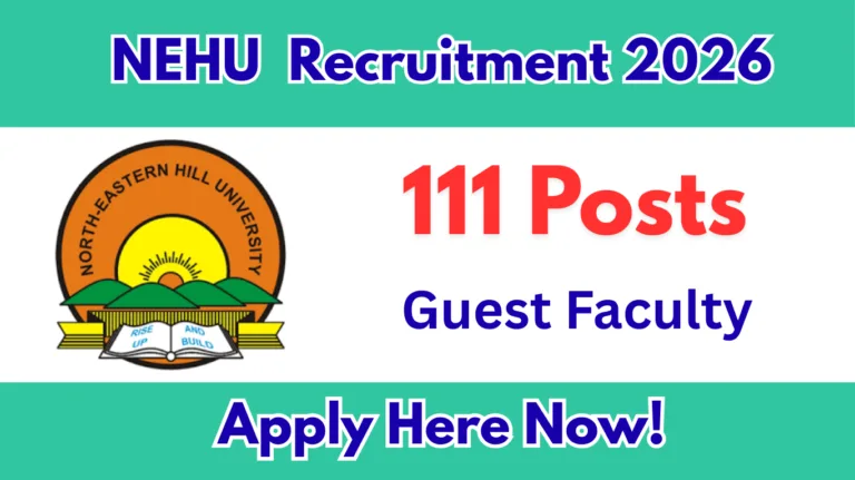 NEHU Guest Faculty Recruitment 2026