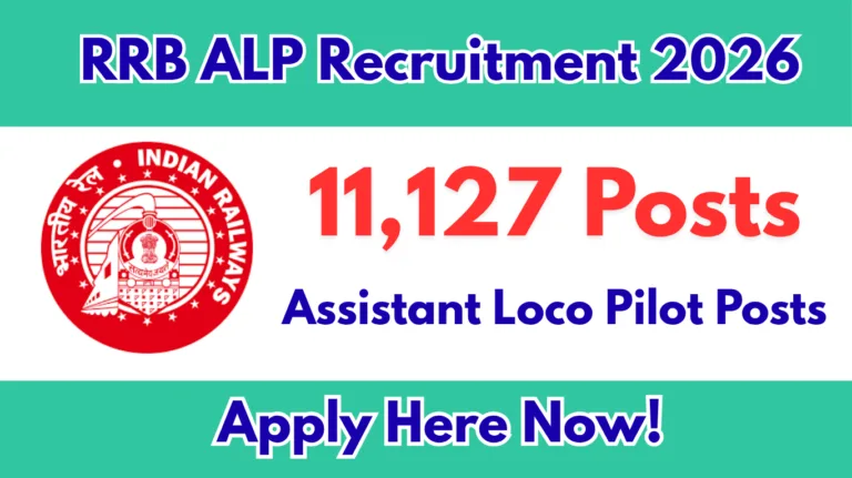 RRB ALP Recruitment 2026 – Apply for 11,127 Assistant Loco Pilot Posts