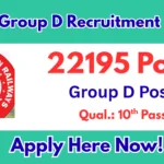 RRB Group D Recruitment 2026 – 22195 Posts Last date: 09/03/26]