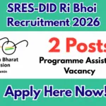 SRES-DID Ri Bhoi Recruitment 2026 – Walk-in for Programme Assistant Posts