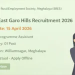 SRES East Garo Hills Recruitment 2026 – Apply for Programme Assistant Post