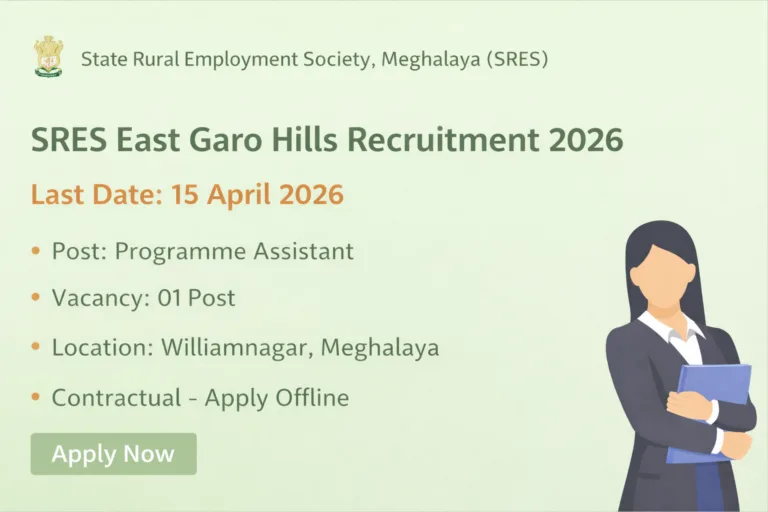 SRES East Garo Hills Recruitment 2026