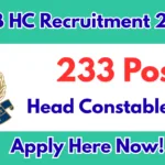 SSB Head Constable Recruitment 2026 – 233 Posts Apply Online