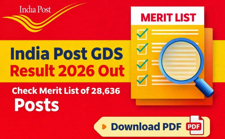 India Post GDS Result 2026 Out – Check 1st Merit List for 28,636 Posts