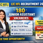LIC HFL Recruitment 2026 – 180 Junior Assistant Vacancy Apply Online
