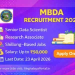 MBDA Recruitment 2026 – Apply Online for Data Scientist & Research Associate Posts