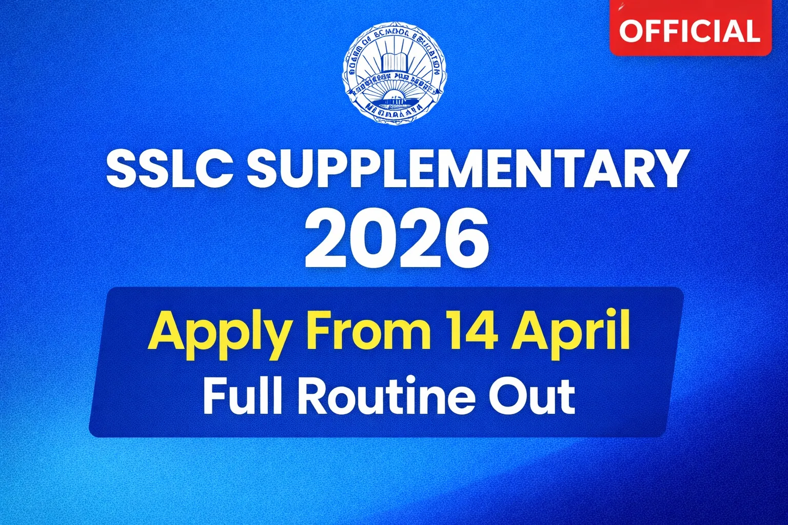 MBOSE SSLC Supplementary Exam 2026
