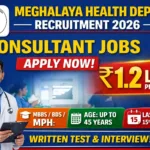 Meghalaya Health Department Recruitment 2026 – Apply for Consultant Posts