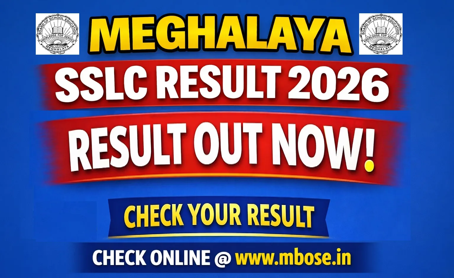 Meghalaya SSLC Result 2026 – Check MBOSE Class 10 Result Today