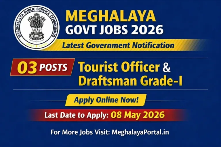 Meghalaya MPSC Recruitment 2026 - Apply Online for Tourist Officer & Draftsman Posts