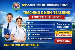 NVS Shillong recruitment 2026