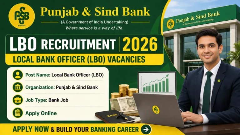 Punjab & Sind Bank Recruitment 2026 – Apply Online for 1000 LBO Posts