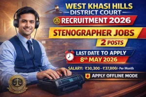 West Khasi Hills stenographer recruitment 2026