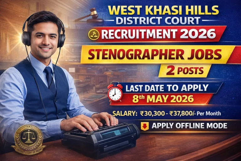 West Khasi Hills stenographer recruitment 2026